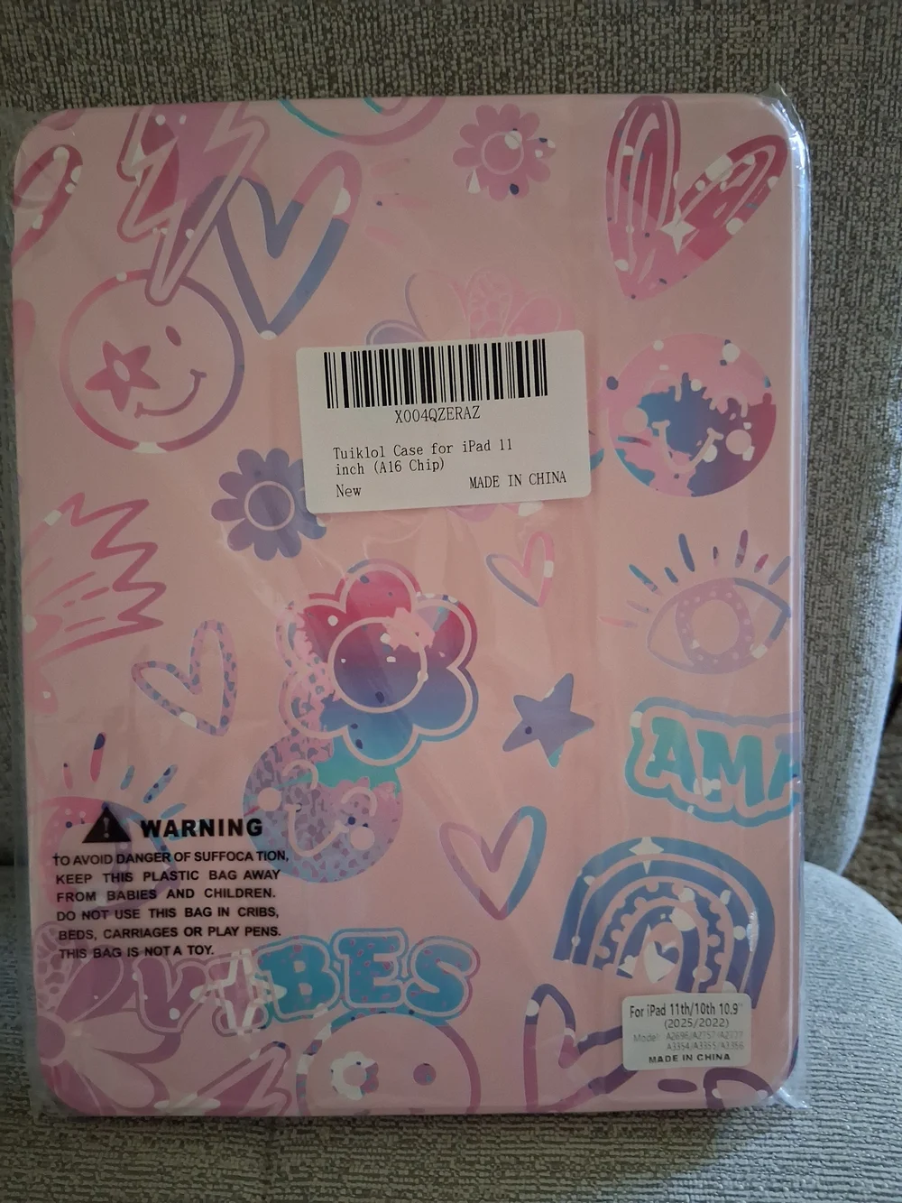 Ipad 11 Pink Pastel Floral & Rainbow Tablet Case 11in